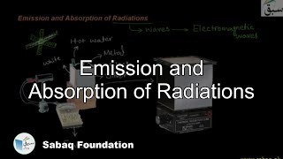 Emission and Absorption of Radiations