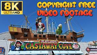 The High Seas Log Flume at Playland's Castaway Cove *** COPYRIGHT FREE 8K POV / FREE FOR REUSE ***