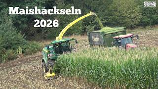 Die JAGD auf MAIS beginnt - John Deere 8300i - Maishäckseln 2026 - Lohnunternehmen Eckl
