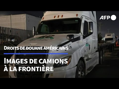 Droits de douane américains: des camions mexicains font la queue à la frontière | AFP Images