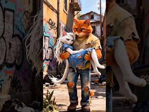 two cute cats story #catshorts #aishorts #animalstory #emtionalstory