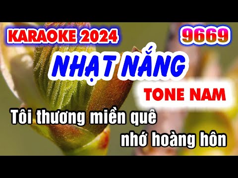 Karaoke NHẠT NẮNG Tone Nam Nhạc Sống KLA | Karaoke 9669 Beat Chuẩn