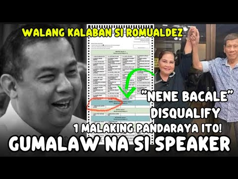 "NENE BACALE" NA MAKAKALABAN NI SPEAKER MARTIN ROMUALDEZ SA TACLOBAN LEYTE DINISQUALIFY NG COMELEC!