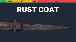 Stiletto Knife Rust Coat Wear Preview