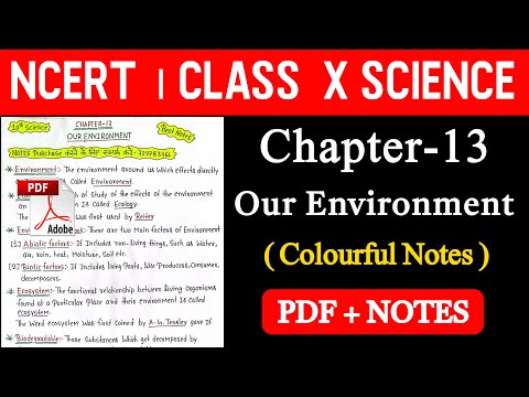 NCERT । Class 10 Science । Chapter-13 । Our Environment । Ncert Class 10th Science Notes in English