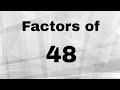 Factors and Prime Factorization of 48