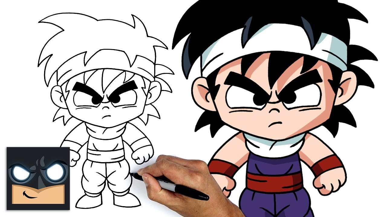 How To Draw Kid Gohan - Dragon Ball Z