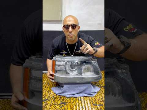 Headlight restoration: from flooded car Big problems. #wow #automobile #flood #car #polish #carcare
