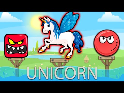 Red Ball 4 vs Unicorn Boss vs Cave Mini Boss