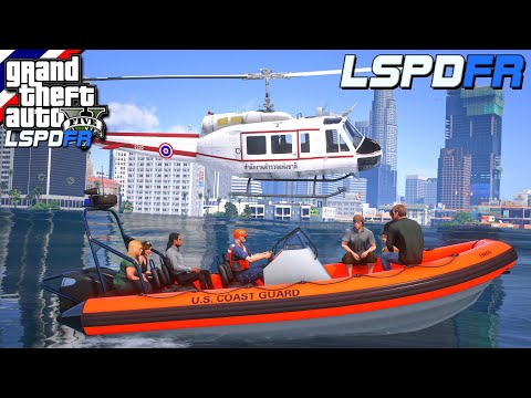 GTAVLSPDFRมาเป็นตำรวจในเกมGTAVภารกิจช่วยประชาชนในเมืองโดนนํ้