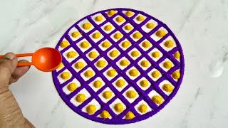 Very Easy Rangoli New Year Rangoli 2024 Simple Small Rangoli Kolam #rangoli #muggulu #newyear #kolam