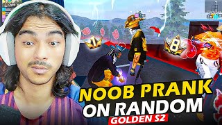 Noob Prank on Random Golden Season 2 on Cs Ranked😱 अब क्या होगा❓Garena freefire