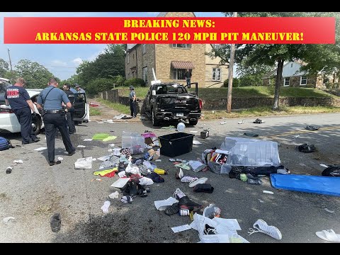 HIGH SPEED PURSUIT through downtown Little Rock at 120 MPH - Arkansas State Police PIT Maneuver