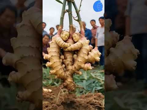 Look, a ginger that looks like a man has been pulled out of the field #farm #ginger #farming #farmer