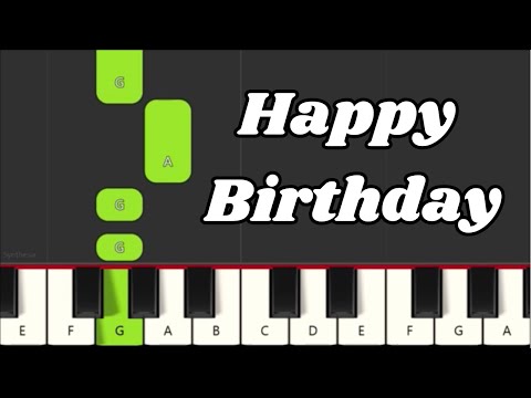 Happy Birthday To You - Right Hand Very Easy Piano Tutorial