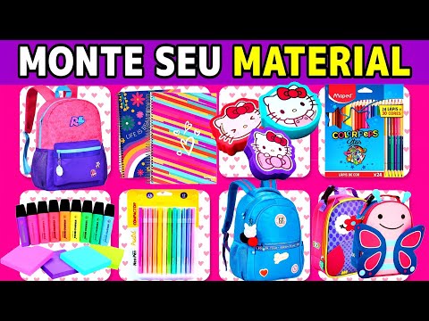 🎒✂️📚 MONTE SEU MATERIAL ESCOLAR DOS SEUS SONHOS ✏️🤩 Jogo das Escolhas| #quiz #materialescolar