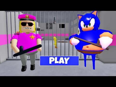 POLICE GIRL PRISON RUN! SCARY OBBY ALL JUMPSCARES #roblox #obby