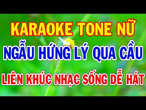 Karaoke Liên Khúc Ngẫu Hứng Lý Qua Cầu Tone Nữ Nhạc Beat Mới Dễ Hát Thành Lý Organ