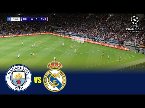 MANCHESTER CITY vs REAL MADRID | UEFA Champions League 24/25 | Full Match All Goals | PES Gameplay