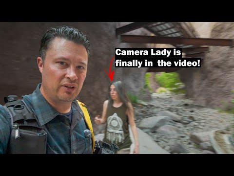 Escaping a forest fire into a whitewater slot canyon in New Mexico