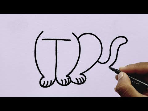 Cat Drawing Very Easy From TW l Easy Cat Drawing Tutorial l New Cat Drawing Ideas l Drawing