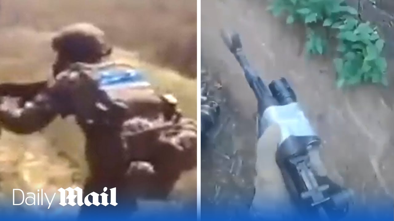 Ukrainian forces storm Russian trench with rifles in fierce Gun battle