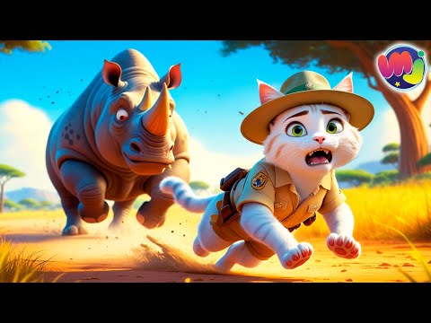 🌴 GATOS en un SAFARI 🦁 CONOCEN los ANIMALES de la SELVA 🦏 ¡Caricaturas de animales!