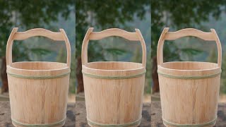 Making traditional Wooden Bucket