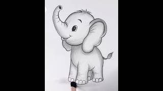 How to draw cute baby elephant #art #artistsoninstagram #artwork #artoftheday #fyp