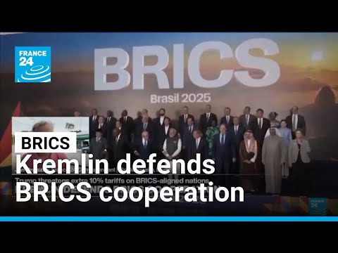 YouTube video thumbnail: Kremlin Says Brics not Directed 'Against' Third Countries, After Trump Tariff Threat