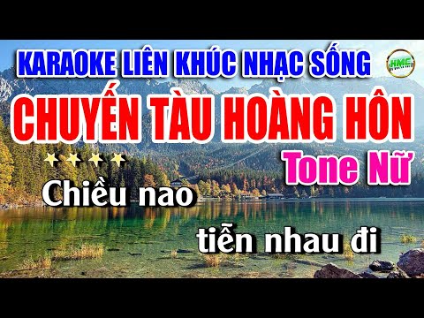 Karaoke Liên Khúc Nhạc Trữ Tình Tone Nữ Dễ Hát | Bolero Nhạc Xưa Bất Hủ | CHUYẾN TÀU HOÀNG HÔN