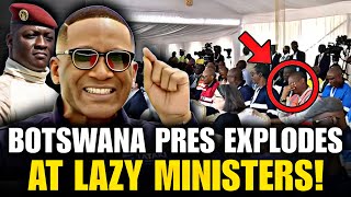 WORK OR GET OUT! Botswana President EXPLODES at Lazy Ministers During Mining Launch, Echoes Traore