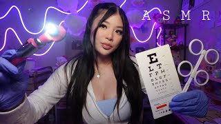 ASMR | Eye Exam Roleplay👩‍⚕️(light triggers, color test, lens 1 or 2, eye chart)