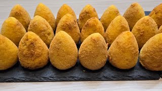 ARANCINI DI RISO SICILIANI LA RICETTA PERFETTA UNO TIRA L'ALTRO ! SICILIAN RICE BALLS WITH MEAT