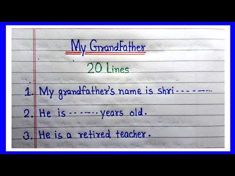 20 Lines Essay on Grandfather in English | Grandfather Essay in English | Essay on Grandfather