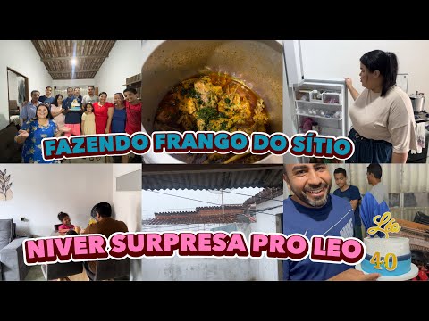 FIZEMOS UM NIVER SURPRESA PRA ELE🥳🎂COZINHANDO UM FRANGO DO NOSSO SÍTIO,DIA CHUVOSO,ROTINA DE PAZ