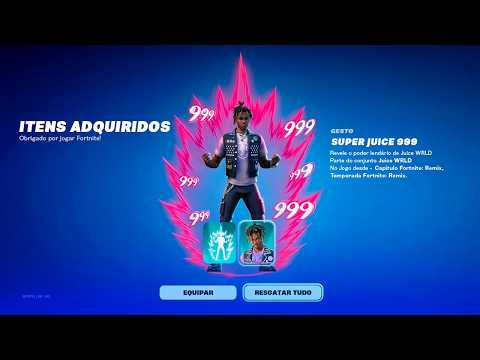 *RESGATE AGORA* NOVA RECOMPENSA GRÁTIS por 24 HORAS do JUICE WRLD no FORTNITE REMIX!