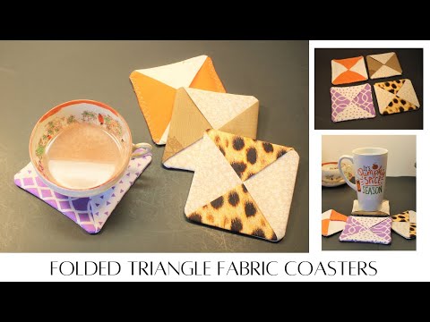 DIY Folded Triangle Fabric Coasters/Homemade Fabric...
