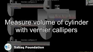 Measure volume of cylinder with vernier callipers
