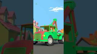 The Tow Truck Wheels go Round and Round #shorts #nurseryrhymes #bussong #babysongs