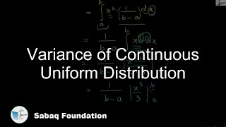 Variance of Continuous Uniform Distribution