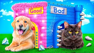 ¡Perro Bueno contra Gato Malo! ¡Cómo Hacer Casas para Mascotas!