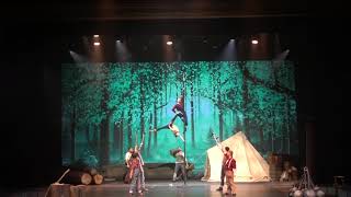 Cirque Éloize | Lumberjacks -  Chinese Pole & Hand to Hand - Ron Oppenheimer with Michael & Joëlle