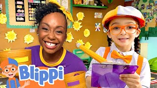Back to School with Meekah & Mini Blippi | Curious Like Blippi! | Blippi Educational Videos for Kids