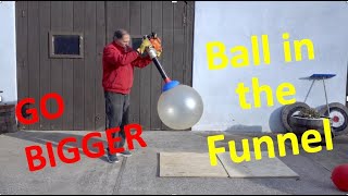 Ball in a funnel experiment..Bernoulli's principle and the Coanda effect