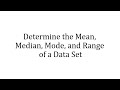 Understanding Mean, Median, Mode, and Range
