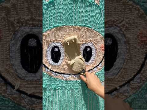 Making a Labubu rug ASMR ๐ #labubu
