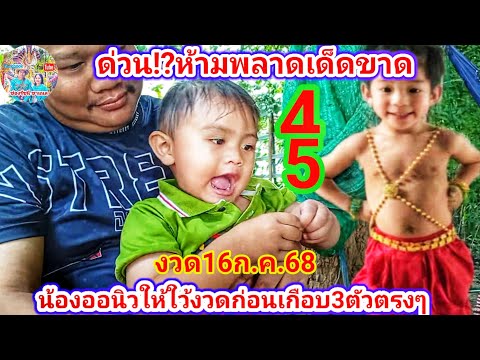 ด่วน! ห้ามพลาดเด็ดขาด "น้องออนิว" ให้งวดก่อนเกือบเข้า3ตัวตรงๆ |งวด 16 ก.ค 68 | รัชนี ชาแนล