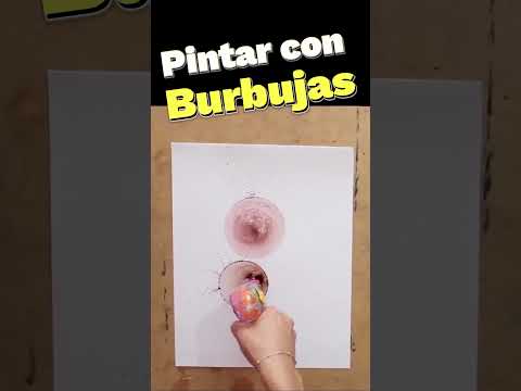 Pinta con BURBUJAS  #arte #pinturaparaniños #burbujas #clases  #artecontemporaneo #shorts