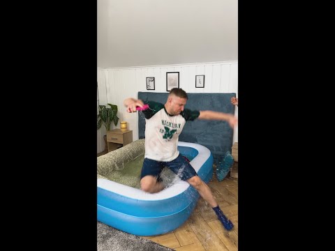 Bed pool 😂 #prank #pool #bed